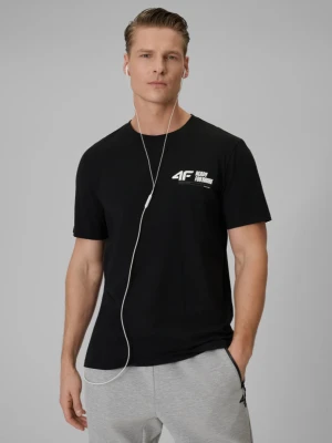Zdjęcie produktu Męski t-shirt z nadrukiem 4F 4FRSS26TTSHM3992 - czarny