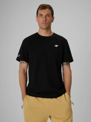 Zdjęcie produktu Męski t-shirt z nadrukiem 4F 4FRSS26TTSHM3994 - czarny