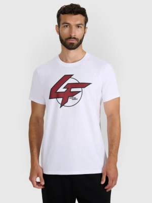 Męski t-shirt z nadrukiem 4F 4FWAW25TTSHM3133 - biały