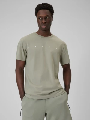 Męski t-shirt z nadrukiem 4F 4FWSS26TTSHM2661 - zielony