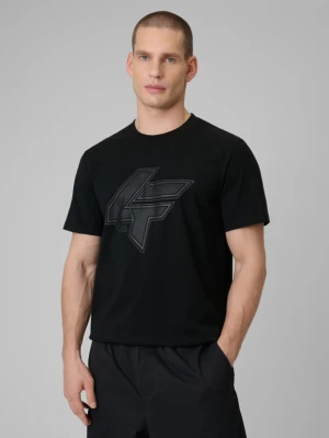 Zdjęcie produktu Męski t-shirt z nadrukiem 4F 4FWSS26TTSHM2662 - czarny