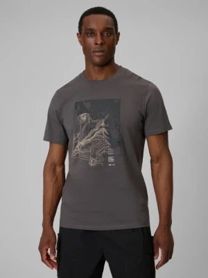 Zdjęcie produktu Męski t-shirt z nadrukiem 4F 4FWSS26TTSHM2825 - szary