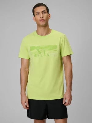 Zdjęcie produktu Męski t-shirt z nadrukiem 4F 4FWSS26TTSHM3035 - zielony