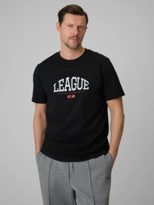 Zdjęcie produktu Męski t-shirt z nadrukiem 4F 4FWSS26TTSHM3326 - czarny
