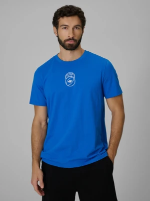 Zdjęcie produktu Męski t-shirt z nadrukiem 4F 4FWSS26TTSHM3328 - niebieski