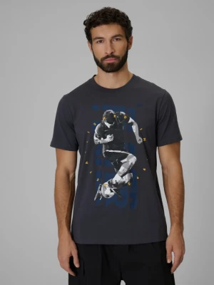 Męski t-shirt z nadrukiem 4F 4FWSS26TTSHM3330 - szary