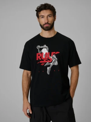 Zdjęcie produktu Męski t-shirt z nadrukiem 4F 4FWSS26TTSHM3333 - czarny