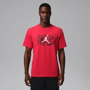 Męski T-shirt z nadrukiem Dri-FIT Jordan Sport - Czerwony