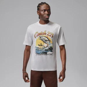 Męski T-shirt z nadrukiem Jordan - Biel