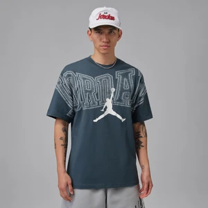 Męski T-shirt z nadrukiem Jordan - Niebieski