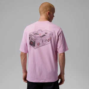 Męski T-shirt z nadrukiem Jordan - Różowy