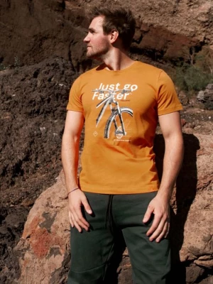 Męski t-shirt z nadrukiem rowerowym T-JUST Volcano