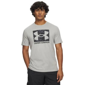 Męski t-shirt z nadrukiem Under Armour UA Abc Camo Boxed Logo Ss - szary