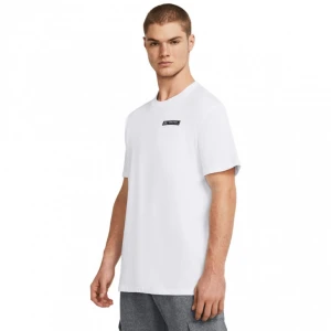 Męski t-shirt z nadrukiem Under Armour UA HW Armour Label SS - biały
