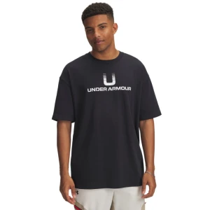 Męski t-shirt z nadrukiem Under Armour UA HWT U LOGO SS - czarny