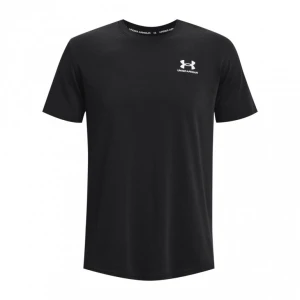 Męski t-shirt z nadrukiem Under Armour UA Logo Emb Heavyweight SS - czarny
