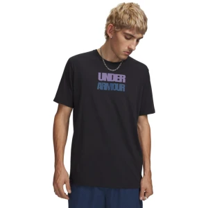Męski t-shirt z nadrukiem Under Armour UA M BLOCK LOGO - czarny