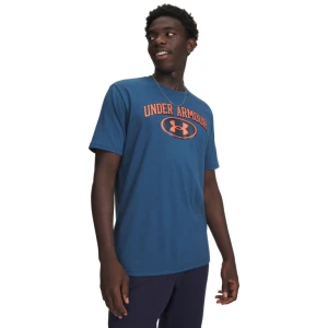Męski t-shirt z nadrukiem Under Armour UA M WM Locker Tag Short Sleeve - granatowy