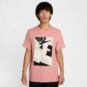 Męski T-shirt z półokrągłym dekoltem Nike Sportswear - Różowy