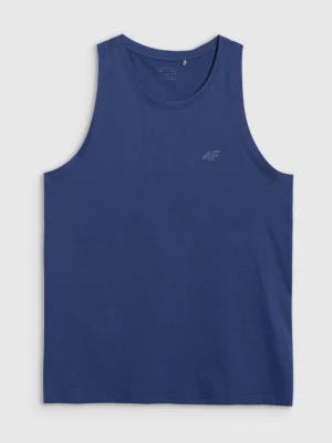 Męski top regular 4F 4FWMM00TSLEM126 - niebieski