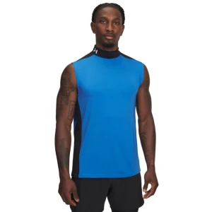 Męski top tank treningowy Under Armour HeatGear Wordmark - niebieski