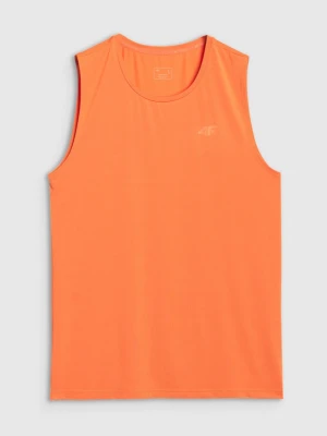 Męski top treningowy 4F 4FWSS25TFSLM460 - pomarańczowy