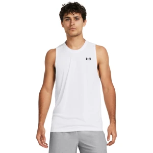 Męski top treningowy Under Armour UA Tech Tank - biały