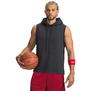 Męski top treningowy z kapturem Under Armour Curry SLVS Hoodie - szary