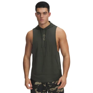 Męski top treningowy z kapturem Under Armour Project Rock Snake SL HD - khaki