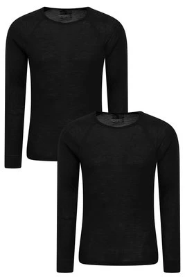 Męski top z warstwą podstawową z wełny z merynosów — opakowanie zbiorcze - Black Mountain Warehouse
