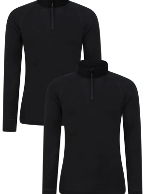 Męski top z wełny z merynosów — opakowanie zbiorcze - Navy Mountain Warehouse