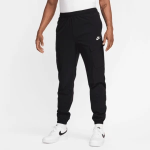Męskie bojówki z tkaniny Nike Club - Czerń
