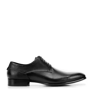 Męskie buty derby skórzane klasyczne czarne Wittchen