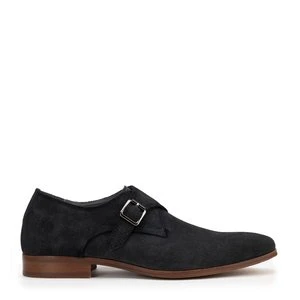 Męskie buty monki ze skóry zamszowej ciemny szary Wittchen