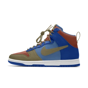 Męskie buty personalizowane Nike Dunk High By You - Niebieski