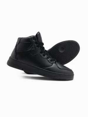 Zdjęcie produktu Męskie buty sneakersy z wysoką cholewką – czarne V6 - Rozmiar: 41 Ombre Clothing