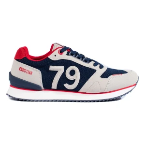 Męskie buty sportowe LL174256 Big Star granatowo-beżowe niebieskie