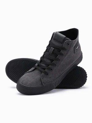 Męskie buty trampki canvas z wysoką cholewką – czarne V1 OM-FOTH-0186
 -                                    40 Ombre