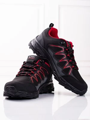 Męskie buty trekkingowe DK czarno- czerwone Softshell