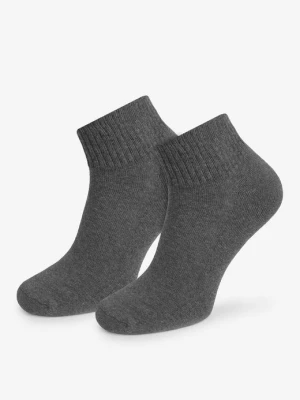 Męskie ciemnoszare bawełniane skarpetki bezuciskowe z płaskim szwem - Stay fresh MARILYN
