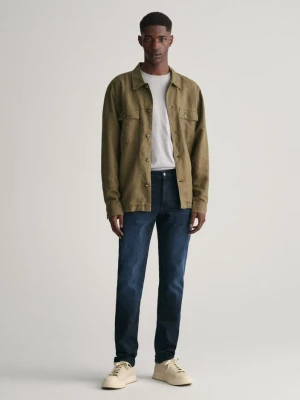 Męskie czarne jeansy active recover extra slim fit GANT