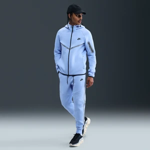 Męskie dzianinowe joggery Nike Tech z detalami o designie odbijającym światło - Niebieski