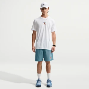 Męskie dzianinowe spodenki do tenisa Dri-FIT NikeCourt Heritage - Niebieski