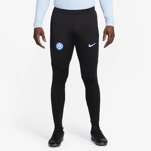 Męskie dzianinowe spodnie piłkarskie Inter Mediolan Strike Nike Dri-FIT - Czerń
