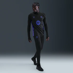 Męskie dzianinowe spodnie piłkarskie Kobe Dri-FIT FC Barcelona Strike (wersja wyjazdowa) - Czerń Nike