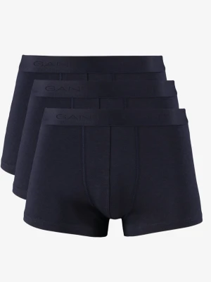 Męskie granatowe bokserki slim fit, 3-pak GANT