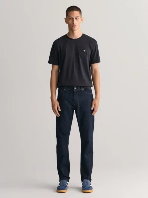 Męskie granatowe spodnie jeansowe regular fit GANT