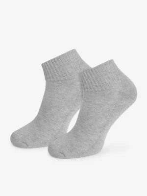 Męskie jasnoszare bawełniane skarpetki bezuciskowe z płaskim szwem - Stay fresh MARILYN