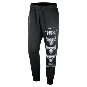 Męskie joggery dzianinowe Nike NBA Chicago Bulls Courtside - Czerń