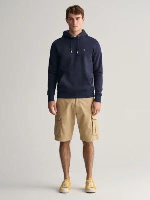 Męskie khaki szorty cargo z diagonalu relaxed fit GANT